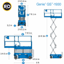 Electric Slab Scissor Lift 19ft/30in Genie GS-1930-Main-specifications